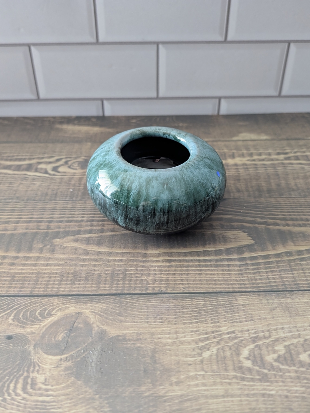 Blue Mountain Pottery Small drip glaze mini vase